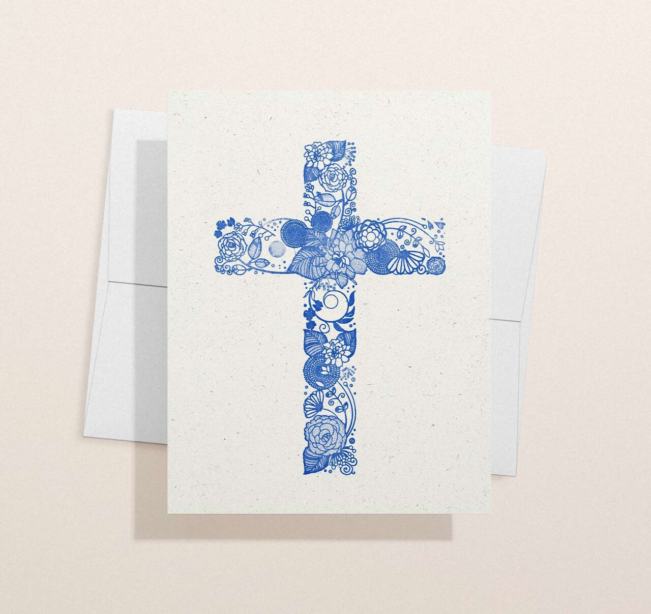 Twigs Paper - Christian Cross Note Cards 12-Count - Religious Greeting Cards with Envelopes - Blank Sympathy Cards - Eco-Friendly Stationery
